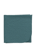 V&A Botanical Harmony Cotton Throw, Blue Teal