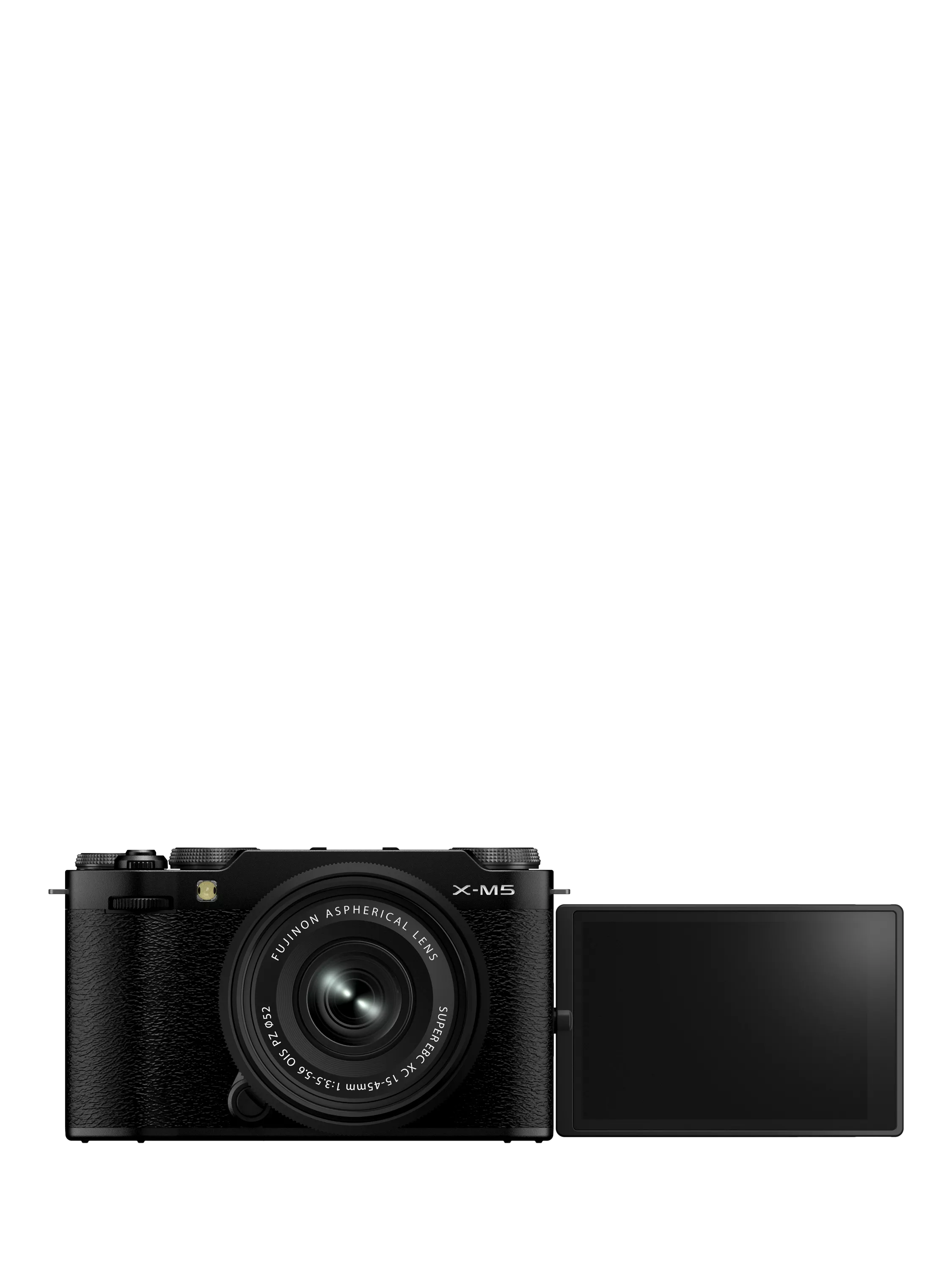 كاميرا نظام مدمجة Fujifilm X-M5 مع عدسة XC 15-45 مم، 26.1 ميجابكسل، 6.2K فائق الوضوح، Wi-Fi، بلوتوث، شاشة لمس LCD متغيرة الزاوية 3 بوصة