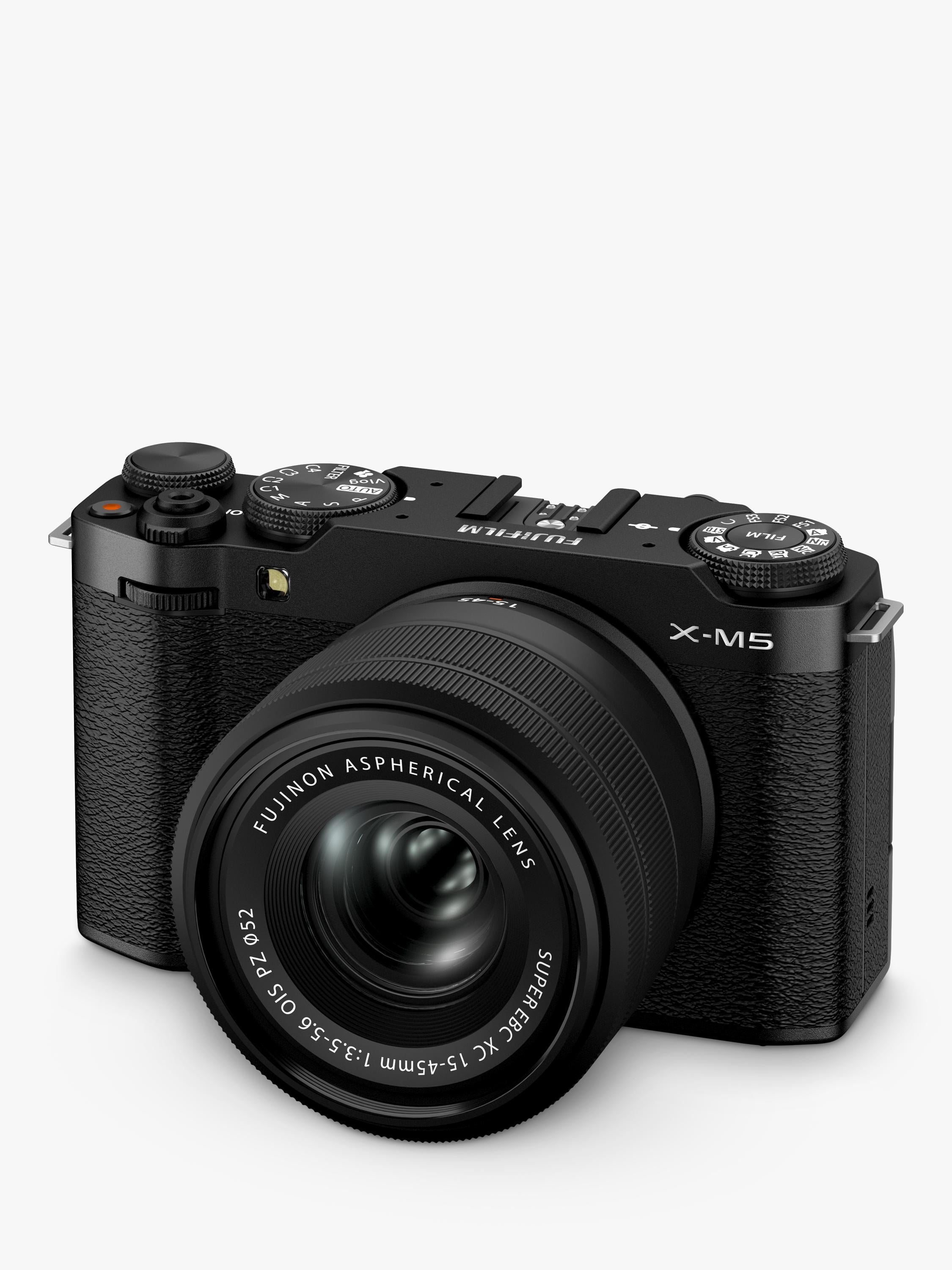 كاميرا Fujifilm X-M5 سوداء بدون مرآة مع عدسة 15-45 مم، مستوردة من المملكة المتحدة