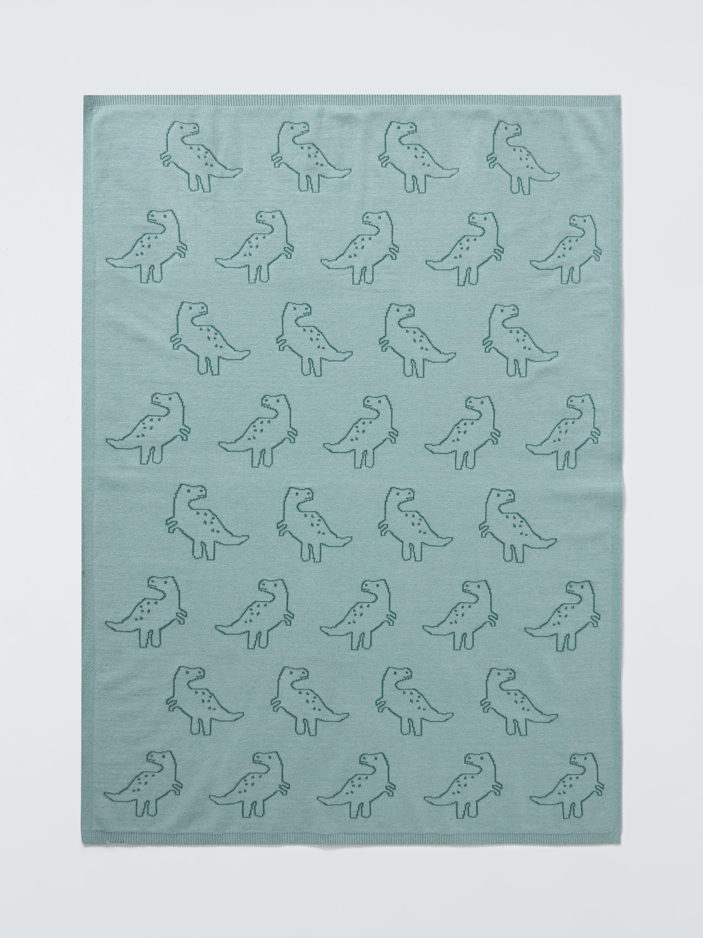 John Lewis dinosaur knit blanket 80x100cm (British brand)