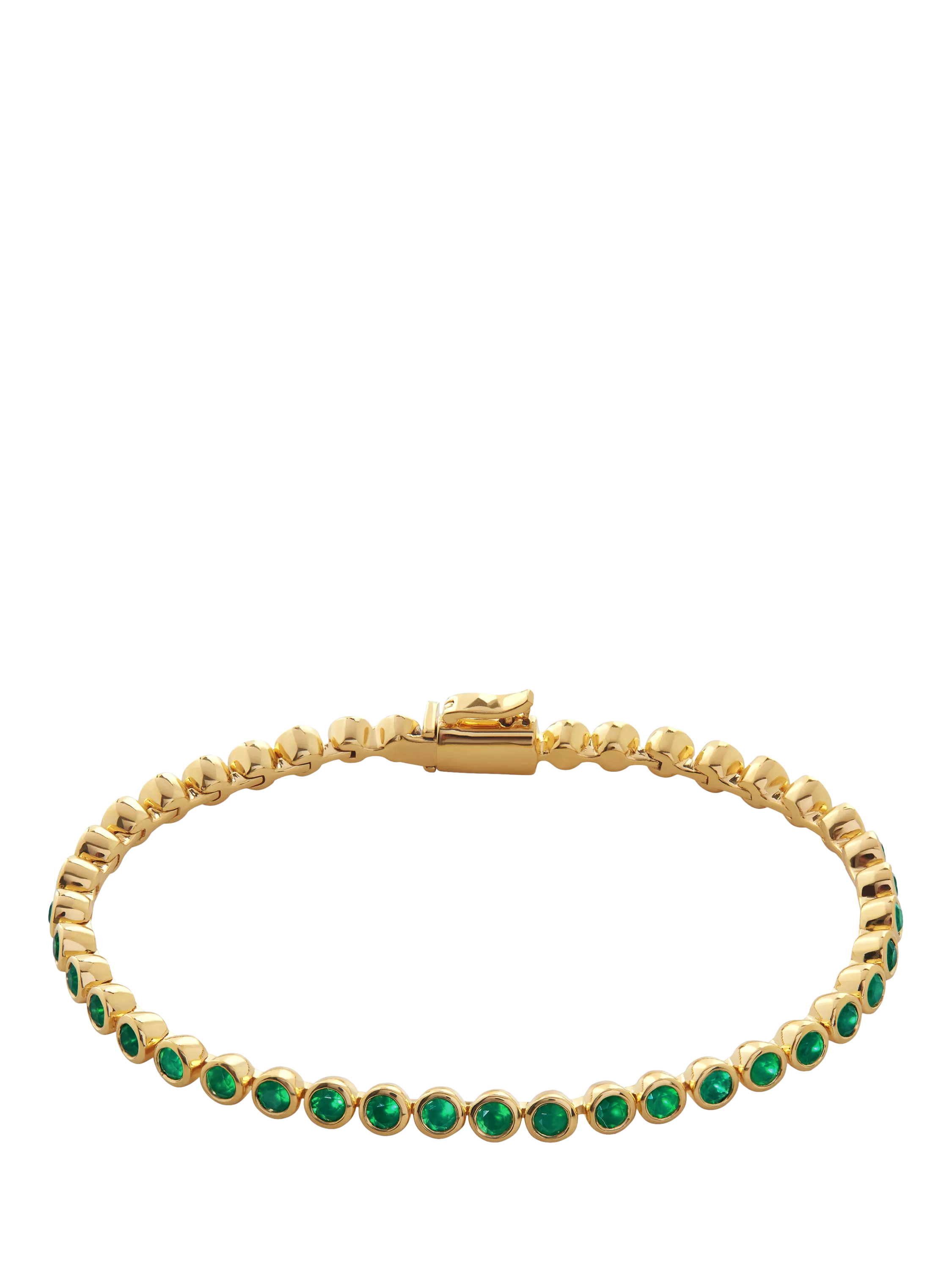 Monica Vinader Essential Onyx tennis bracelet gold, imported from the UK