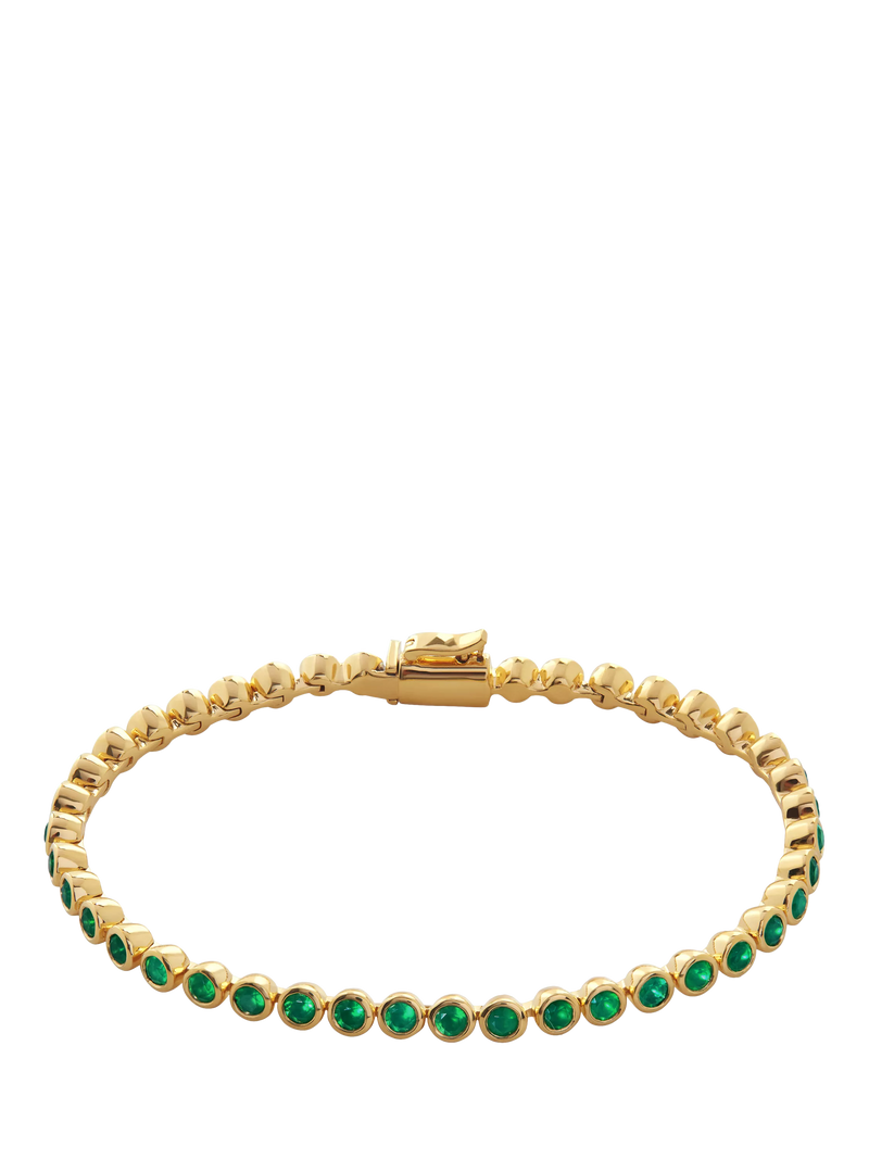 Monica Vinader Essential Onyx tennis bracelet gold, imported from the UK