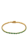 Monica Vinader Essential Onyx tennis bracelet gold, imported from the UK