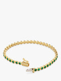 Monica Vinader Essential Onyx tennis bracelet gold, imported from the UK