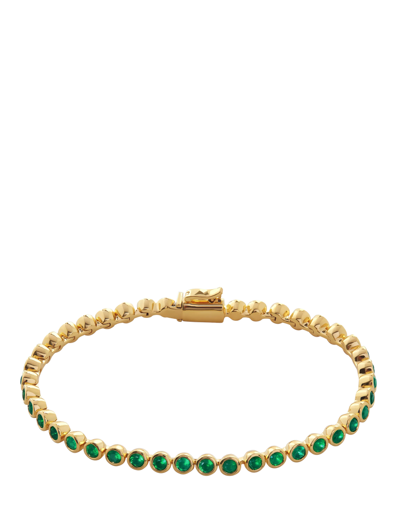 Monica Vinader Essential Onyx Tennis Bracelet Gold