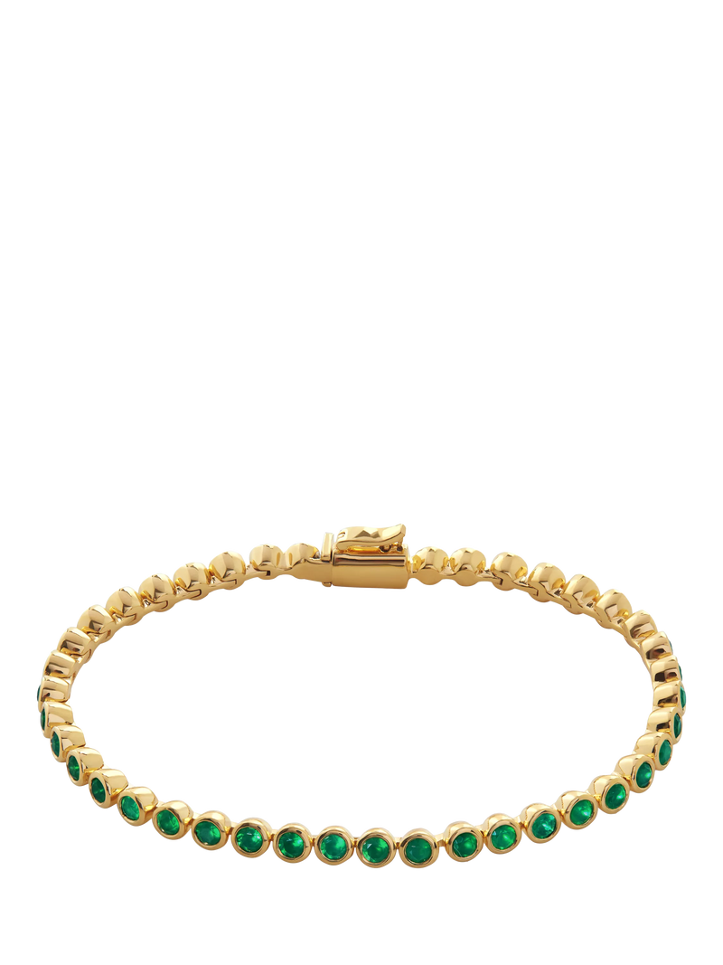 Monica Vinader Essential Onyx Tennis Bracelet Gold