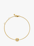 Monica Vinader birthstone gem chain bracelet gold plated - British product