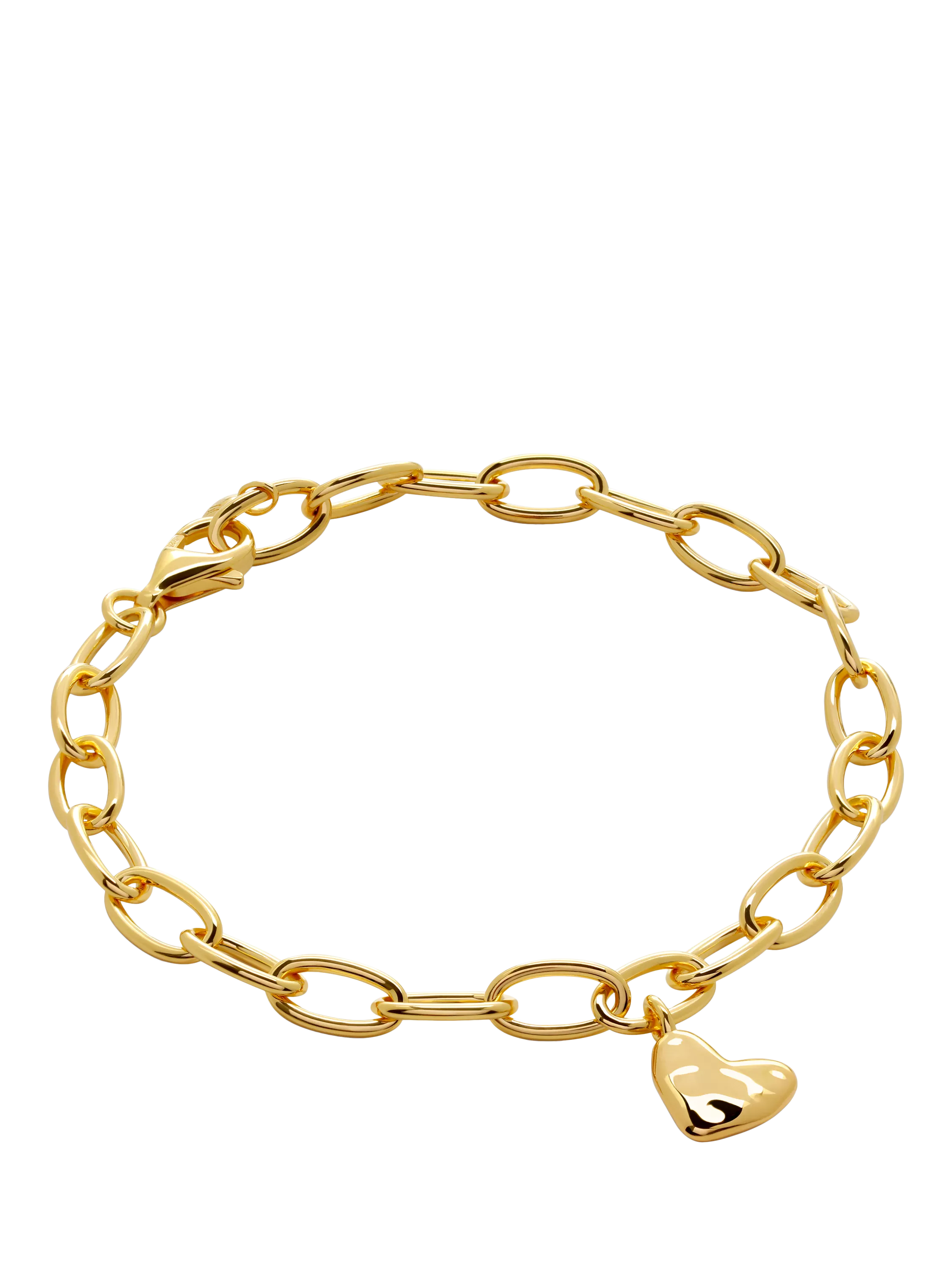 Monica Vinader gold heart charm bracelet S-M - British product