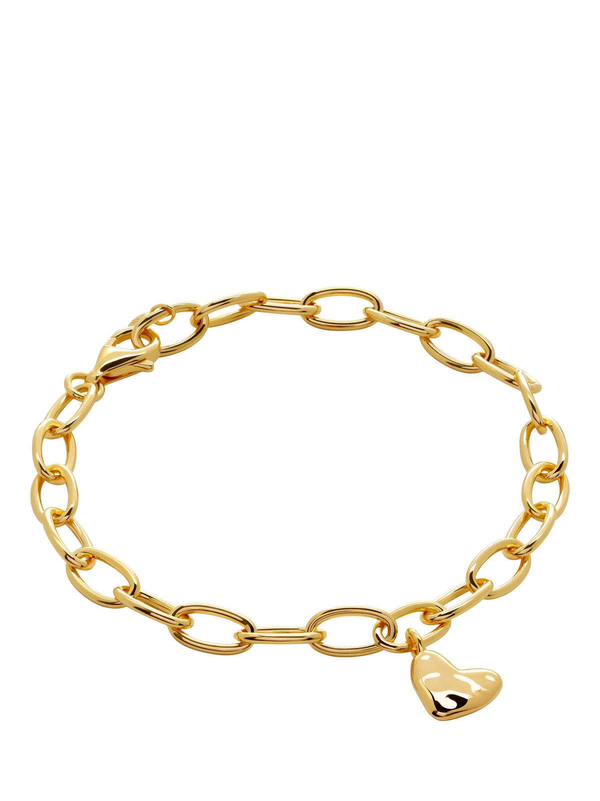 Monica Vinader gold heart charm bracelet S-M - British product
