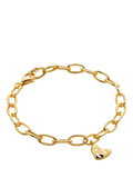 Monica Vinader gold heart charm bracelet S-M - British product