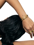 Monica Vinader gold heart charm bracelet S-M - British product