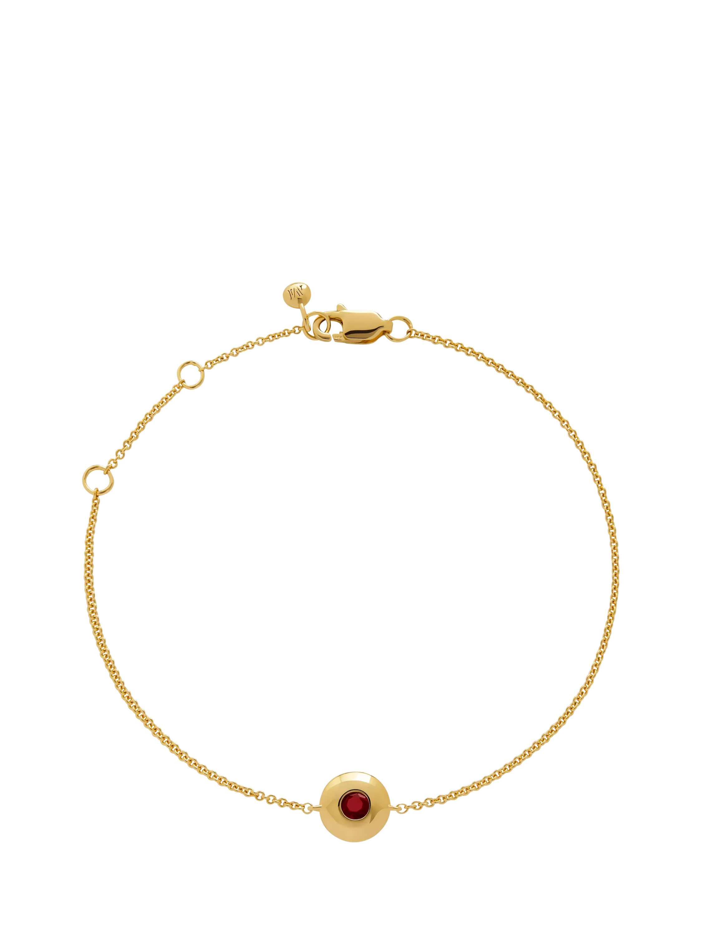 Monica Vinader birthstone gem chain bracelet gold plated - British product