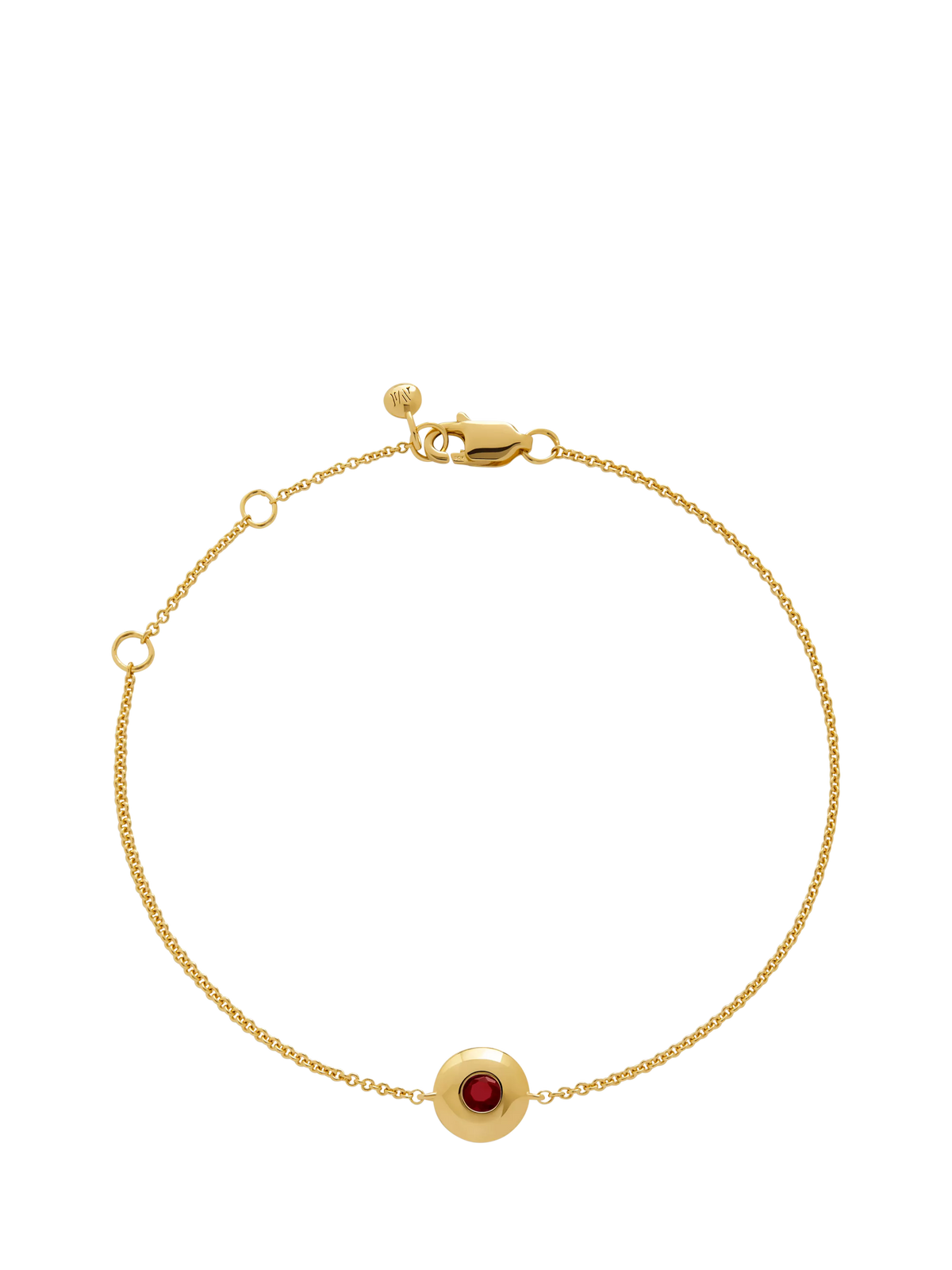 Monica Vinader birthstone gem chain bracelet gold plated - British product