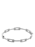 Monica Vinader Signature Link Skinny Bangle, Silver, Large