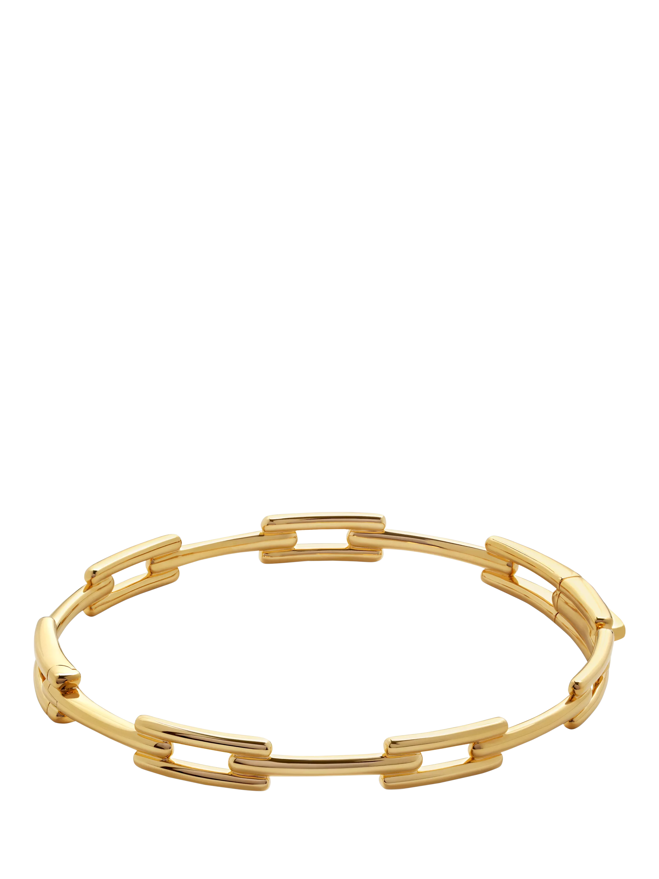 Monica Vinader signature link skinny bangle gold - British product