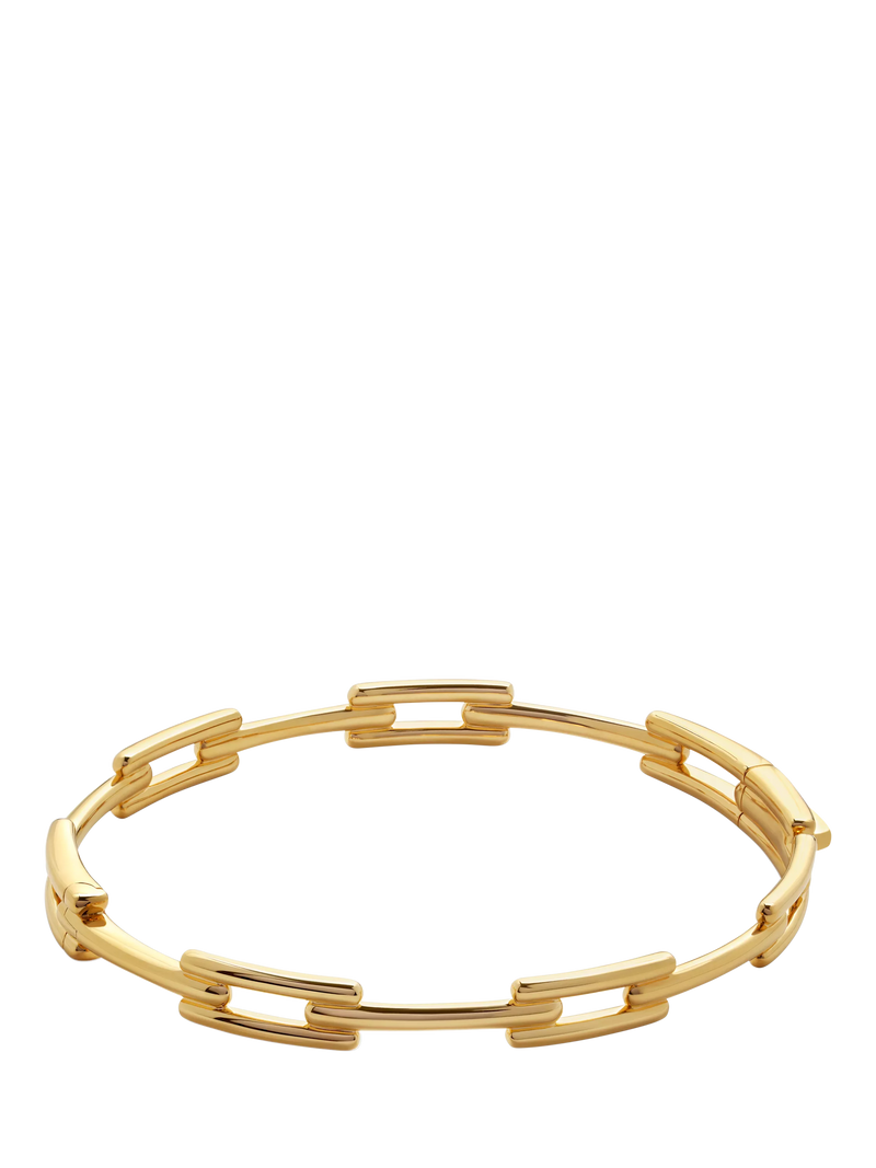 Monica Vinader Signature Link Skinny Bangle Gold