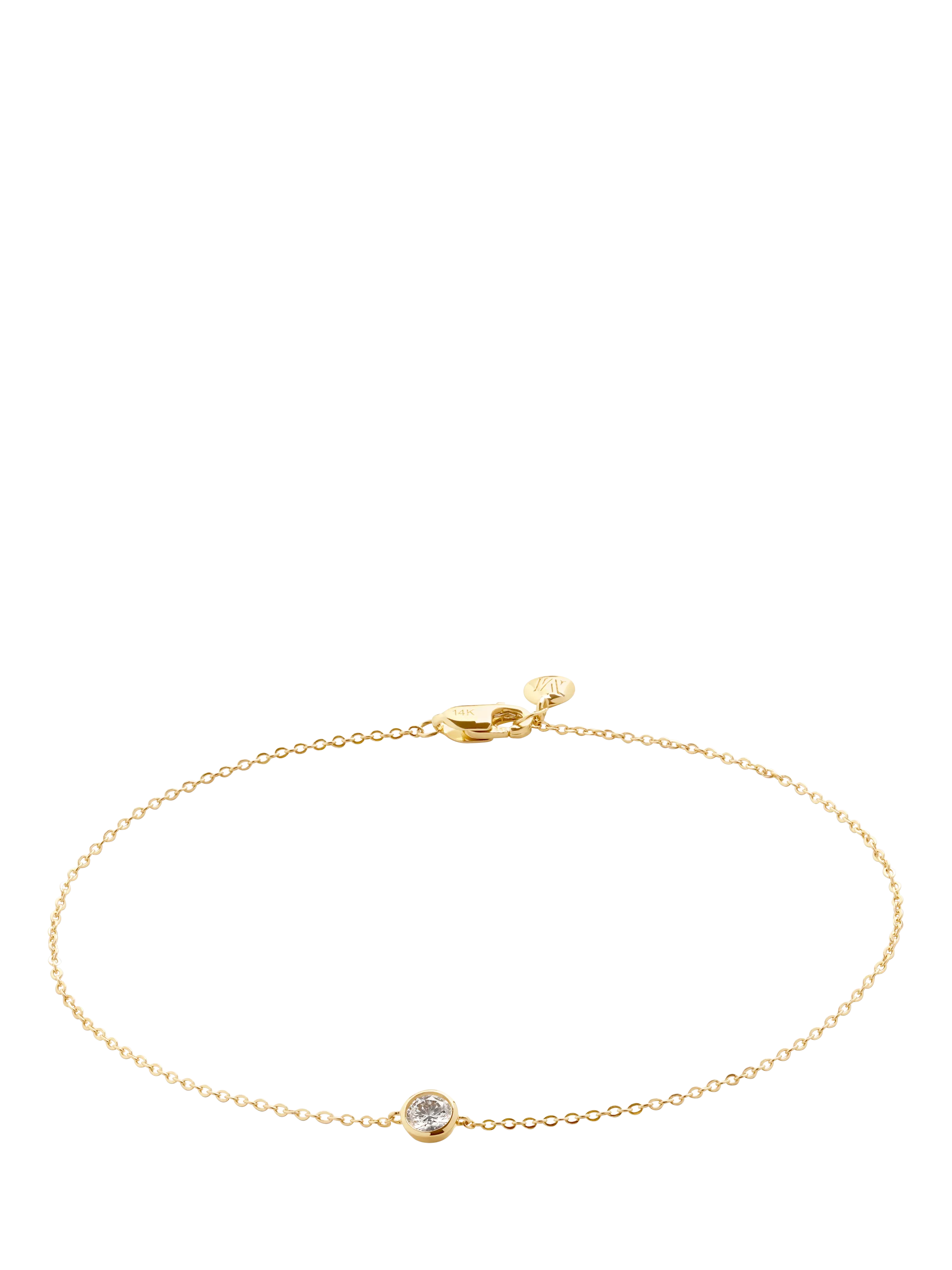 Monica Vinader lab-grown diamond chain bracelet 14ct gold (British brand)