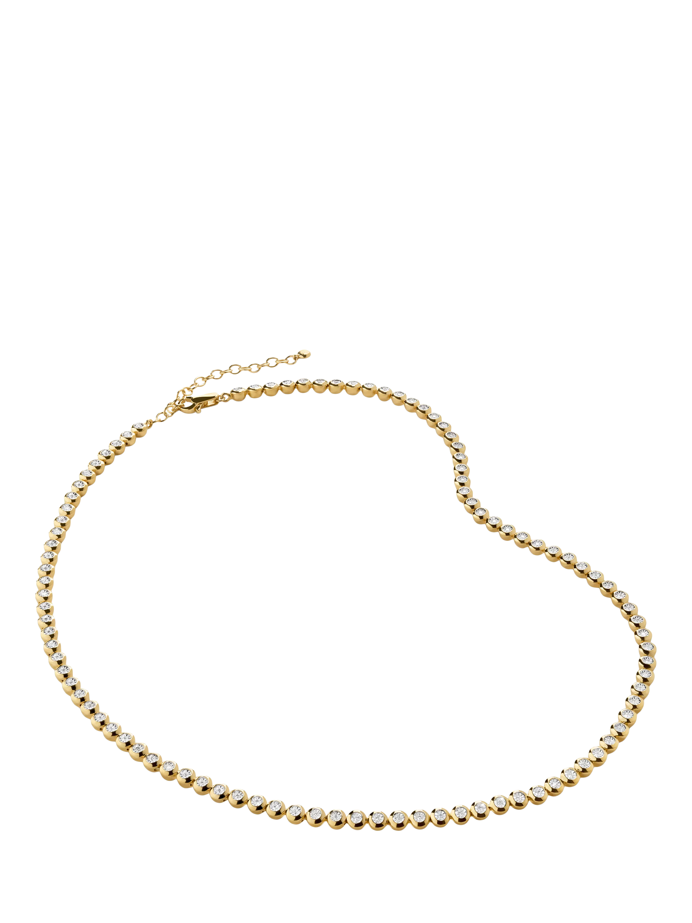 Monica Vinader lab grown diamond collar necklace in gold - British product