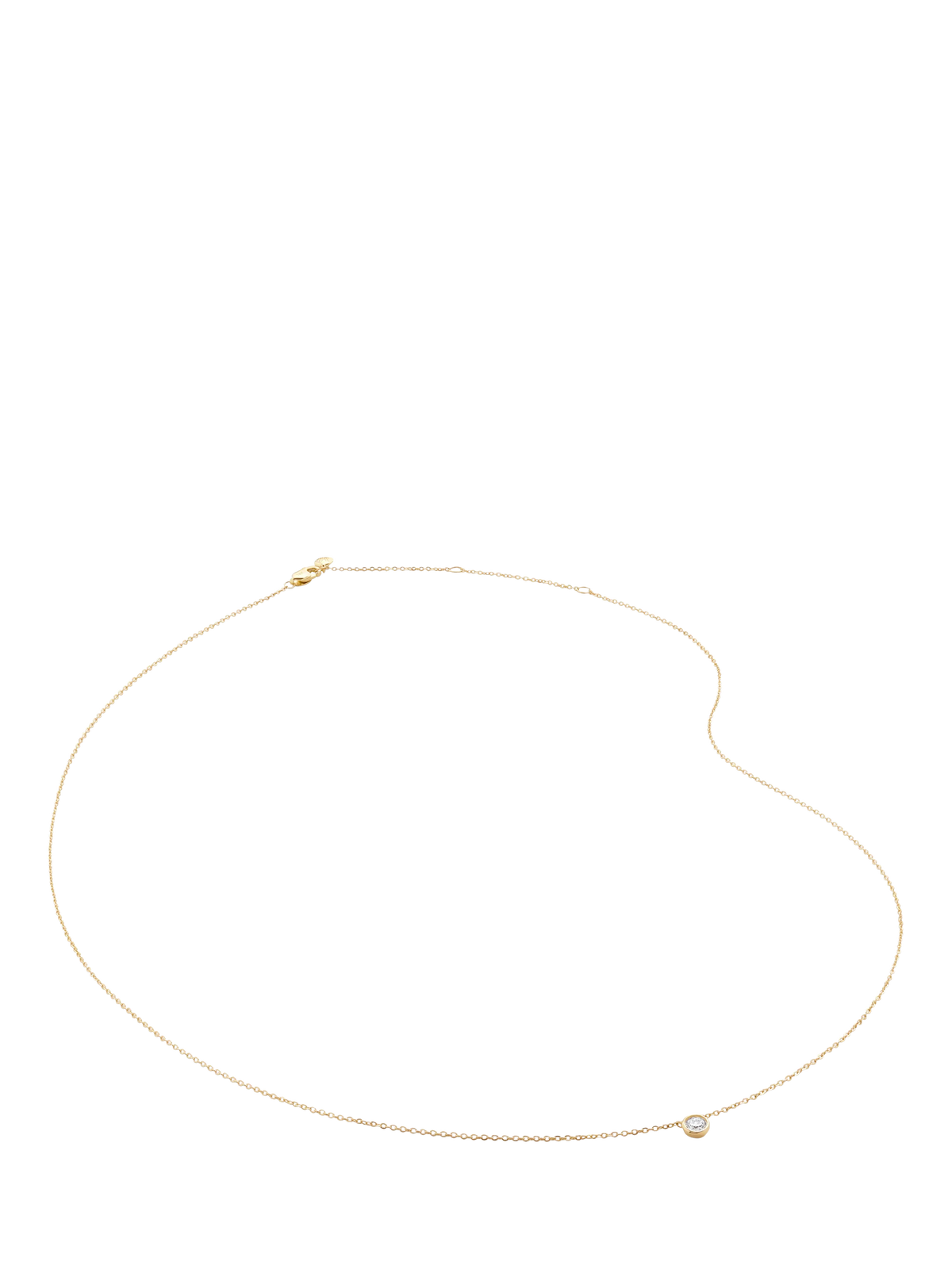 Monica Vinader 14ct gold lab-grown diamond pendant necklace - British product