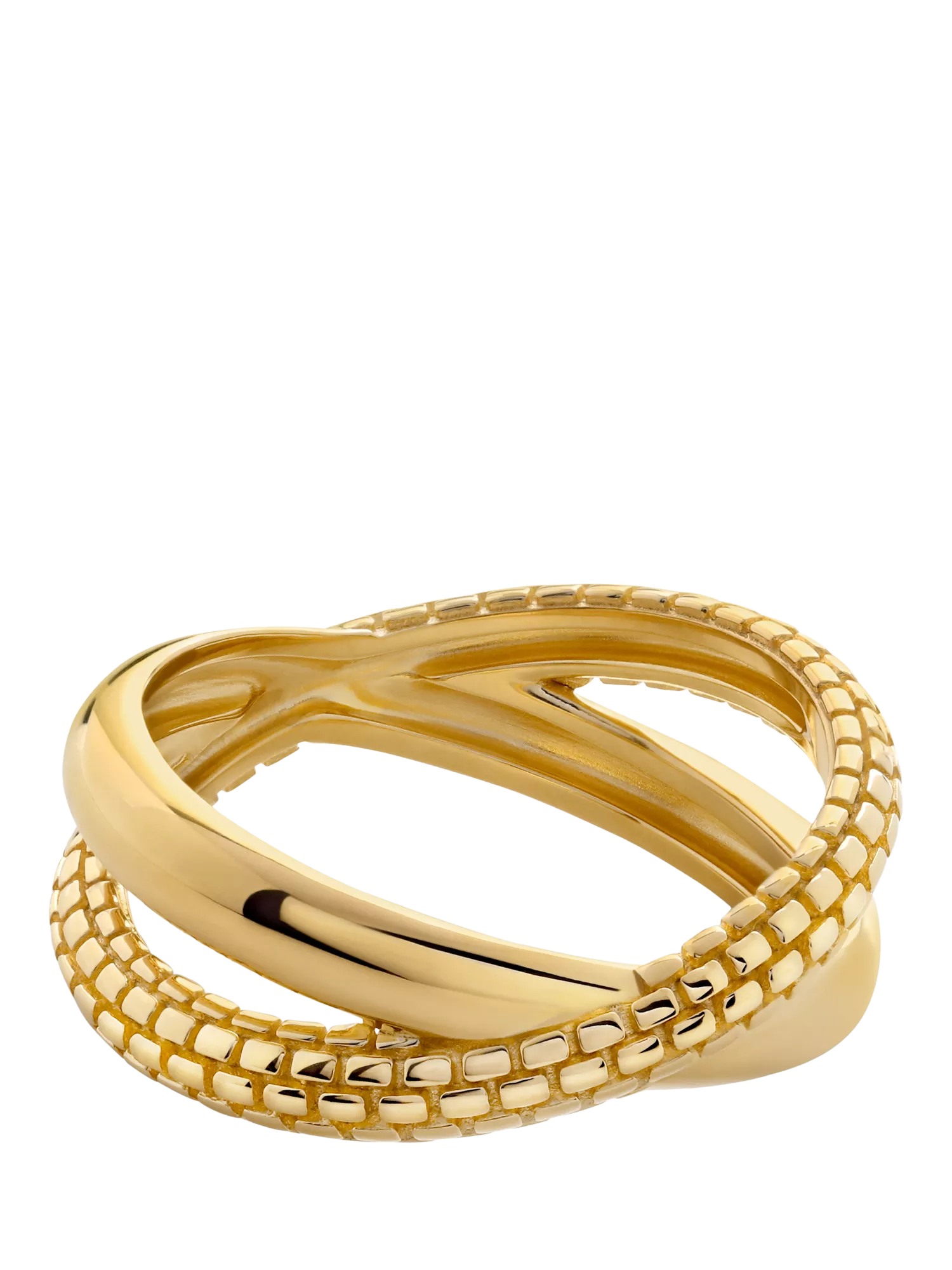 Monica Vinader Heirloom Crossover Stapelring Gold