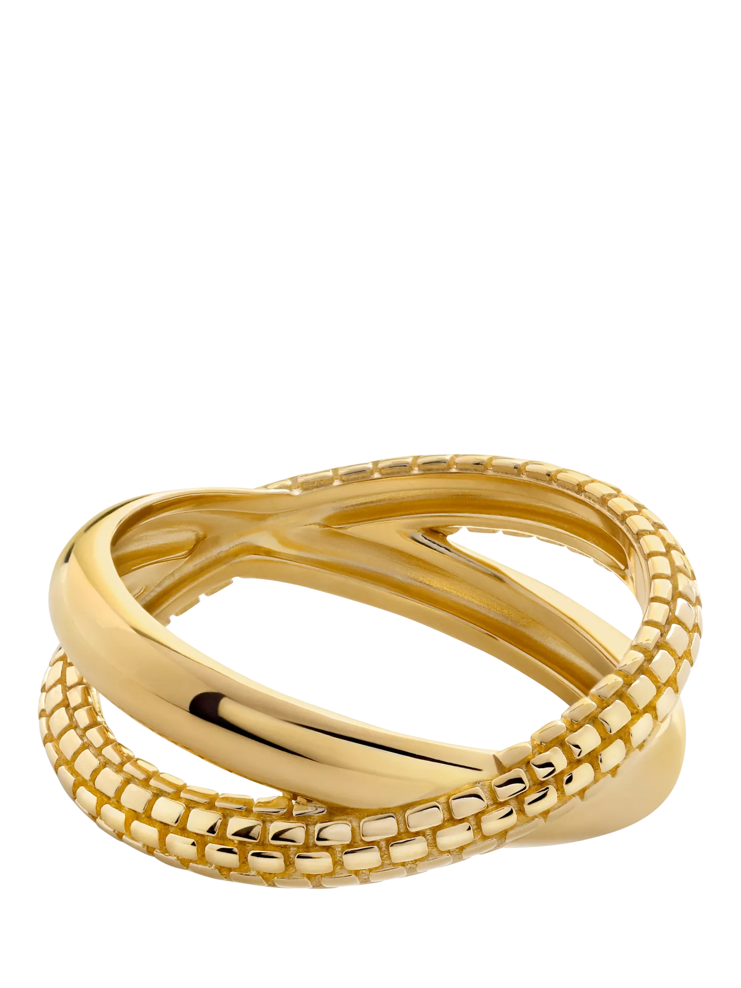 Monica Vinader Heirloom Crossover Stapelring Gold