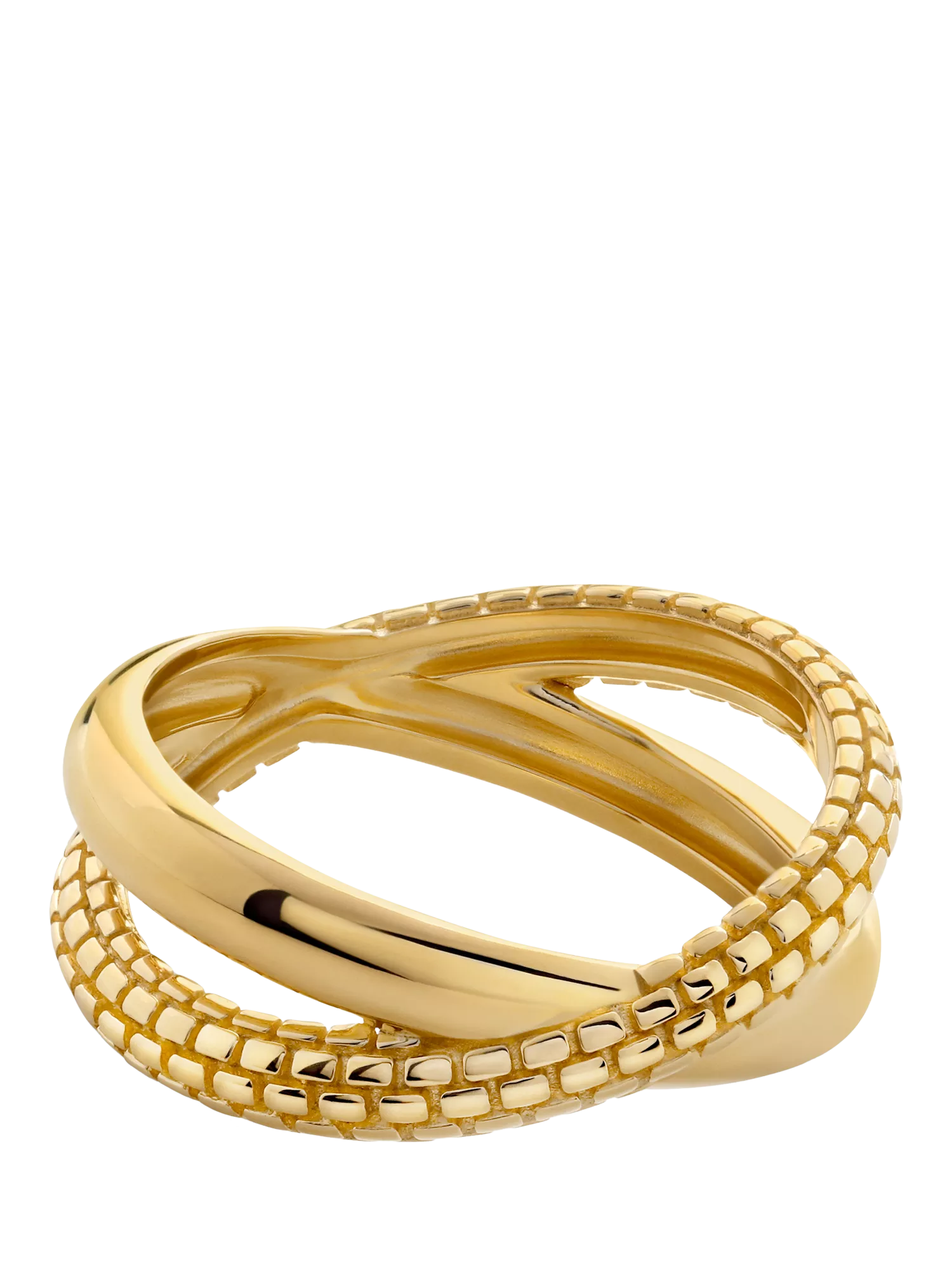 Monica Vinader Heirloom Crossover Stapelring Gold