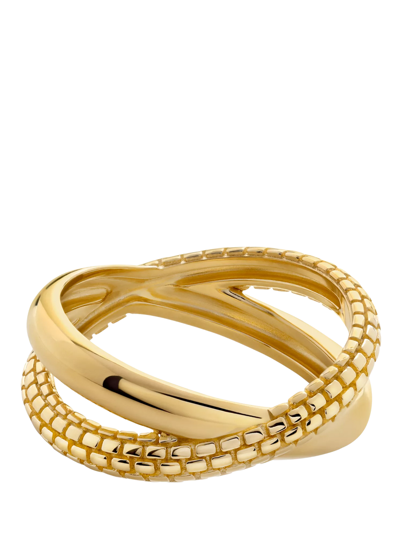 Monica Vinader Heirloom Crossover Stapelring Gold
