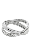 Monica Vinader Heirloom Crossover ring silver 3mm, UK version