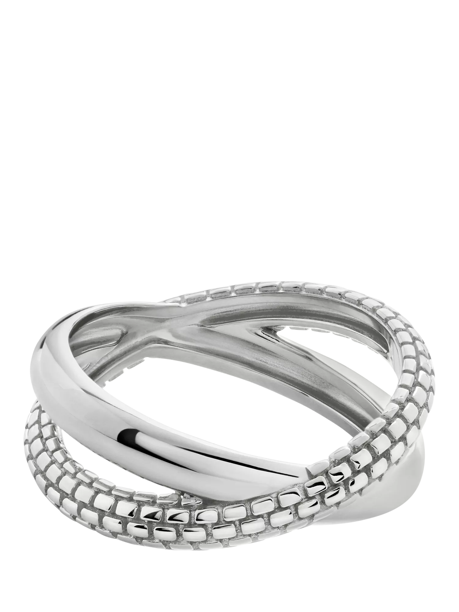 Monica Vinader Heirloom Crossover Ring Silver