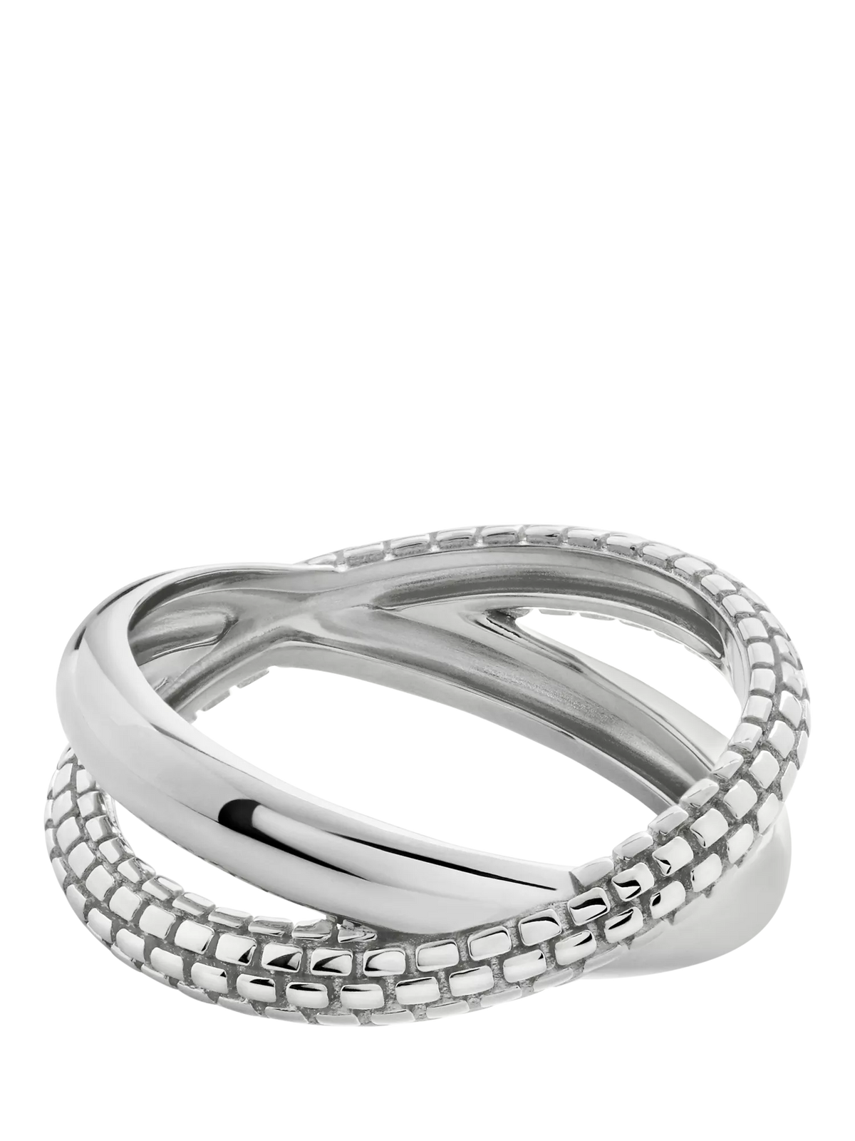 Monica Vinader Heirloom Crossover Ring Silver