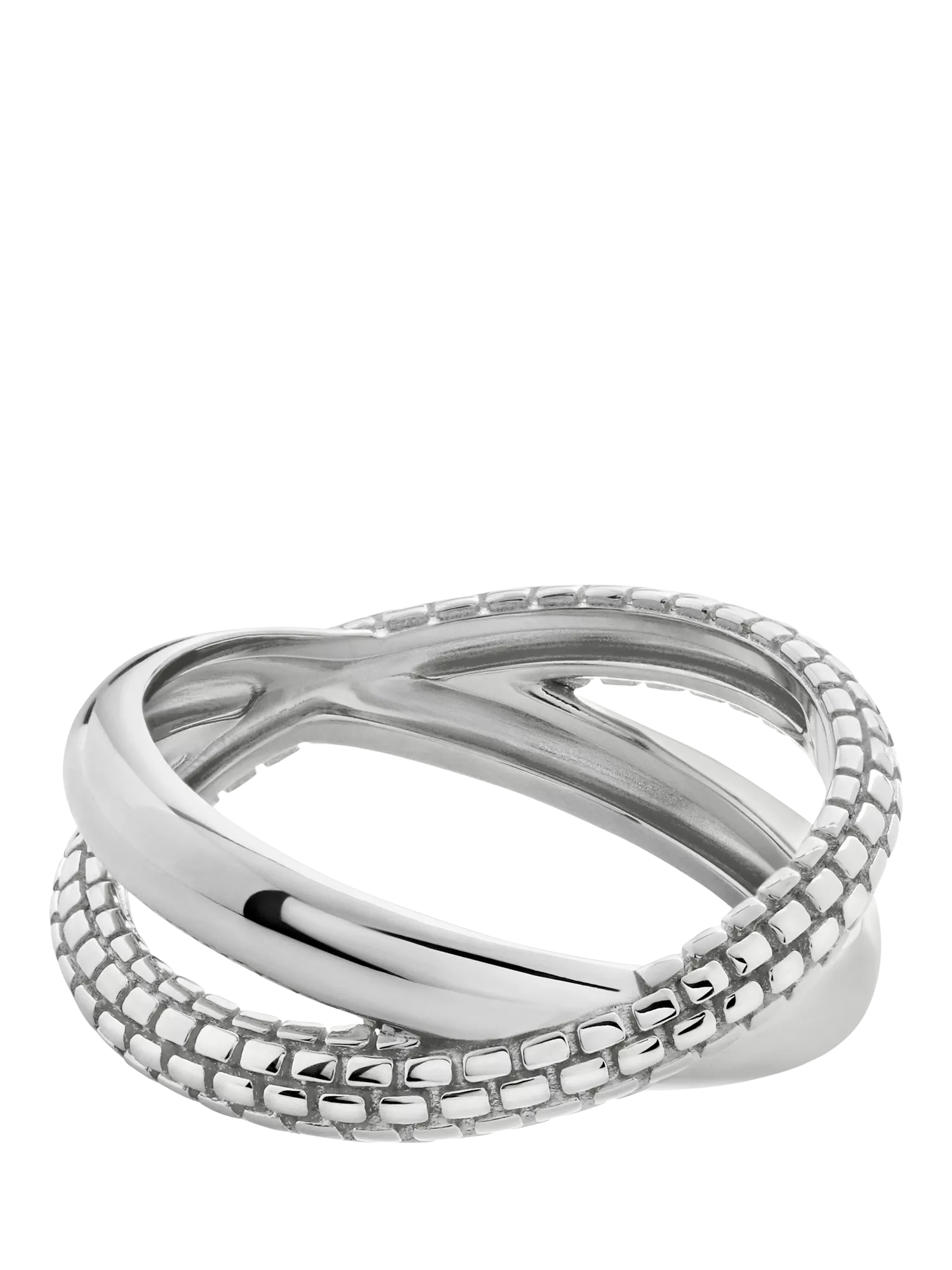 Monica Vinader Heirloom Crossover Ring Silver