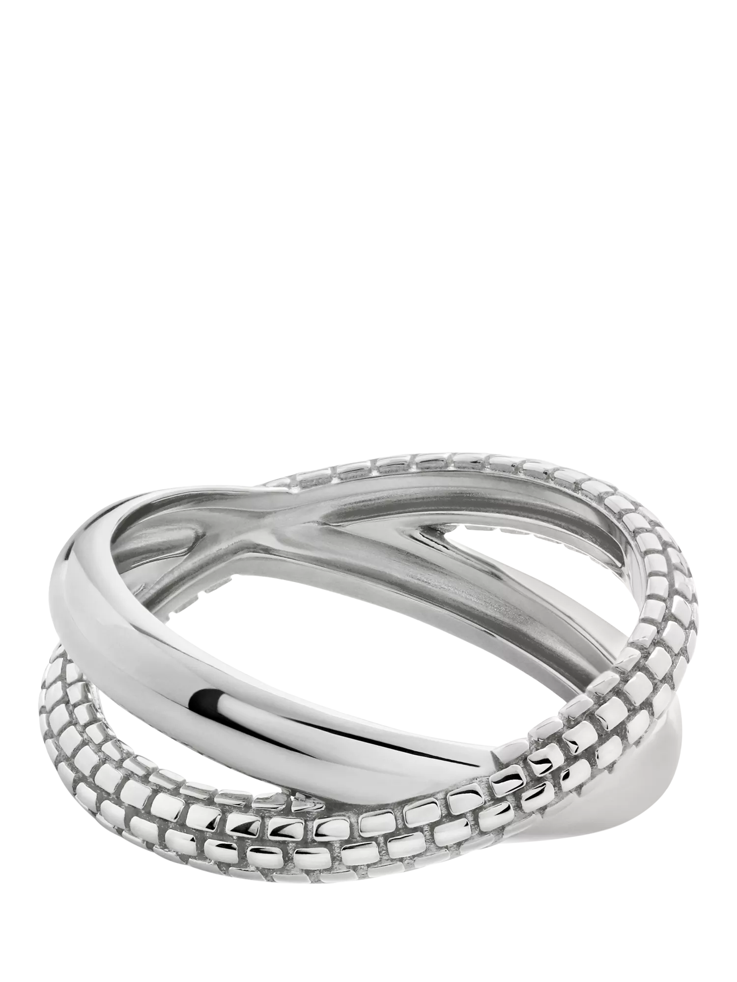 Monica Vinader Heirloom Crossover Ring Silver