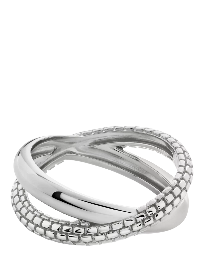 Monica Vinader Heirloom Crossover Ring Silver