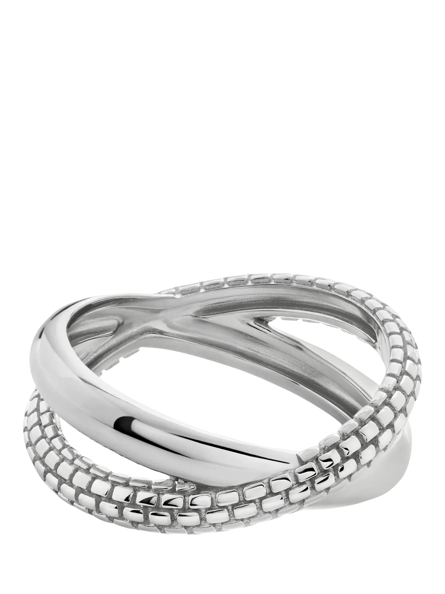 Monica Vinader Heirloom Crossover Ring Silver