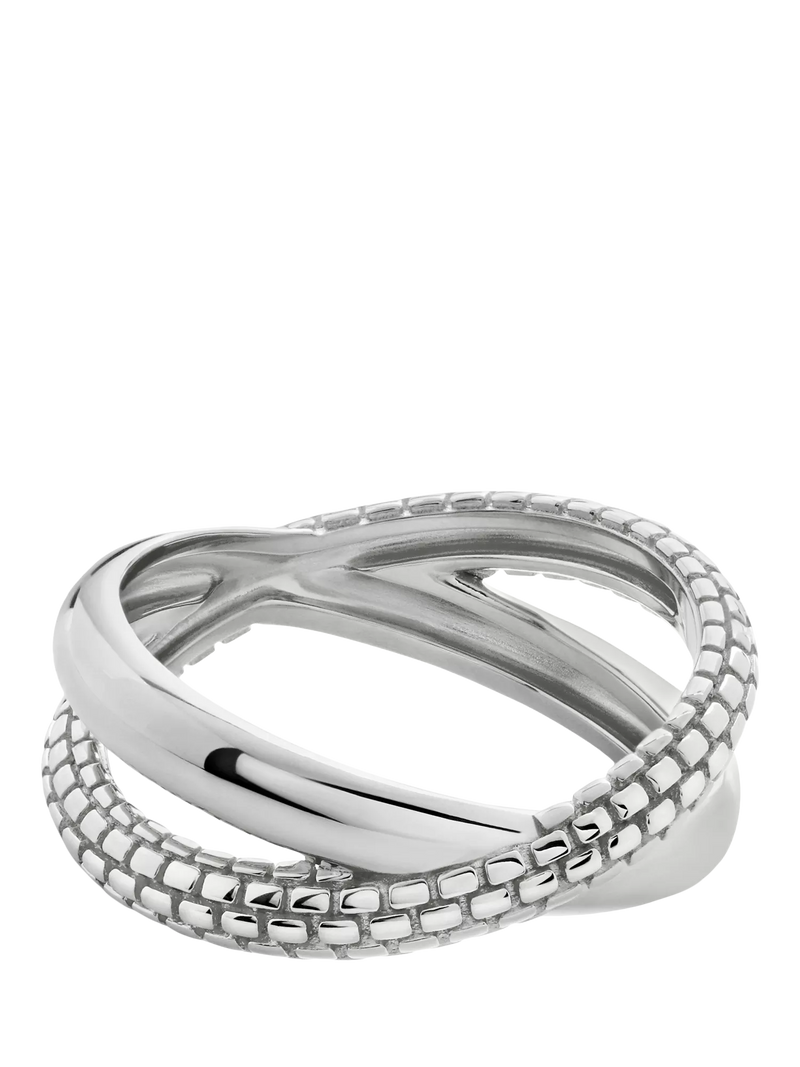 Monica Vinader Heirloom Crossover Ring Silver