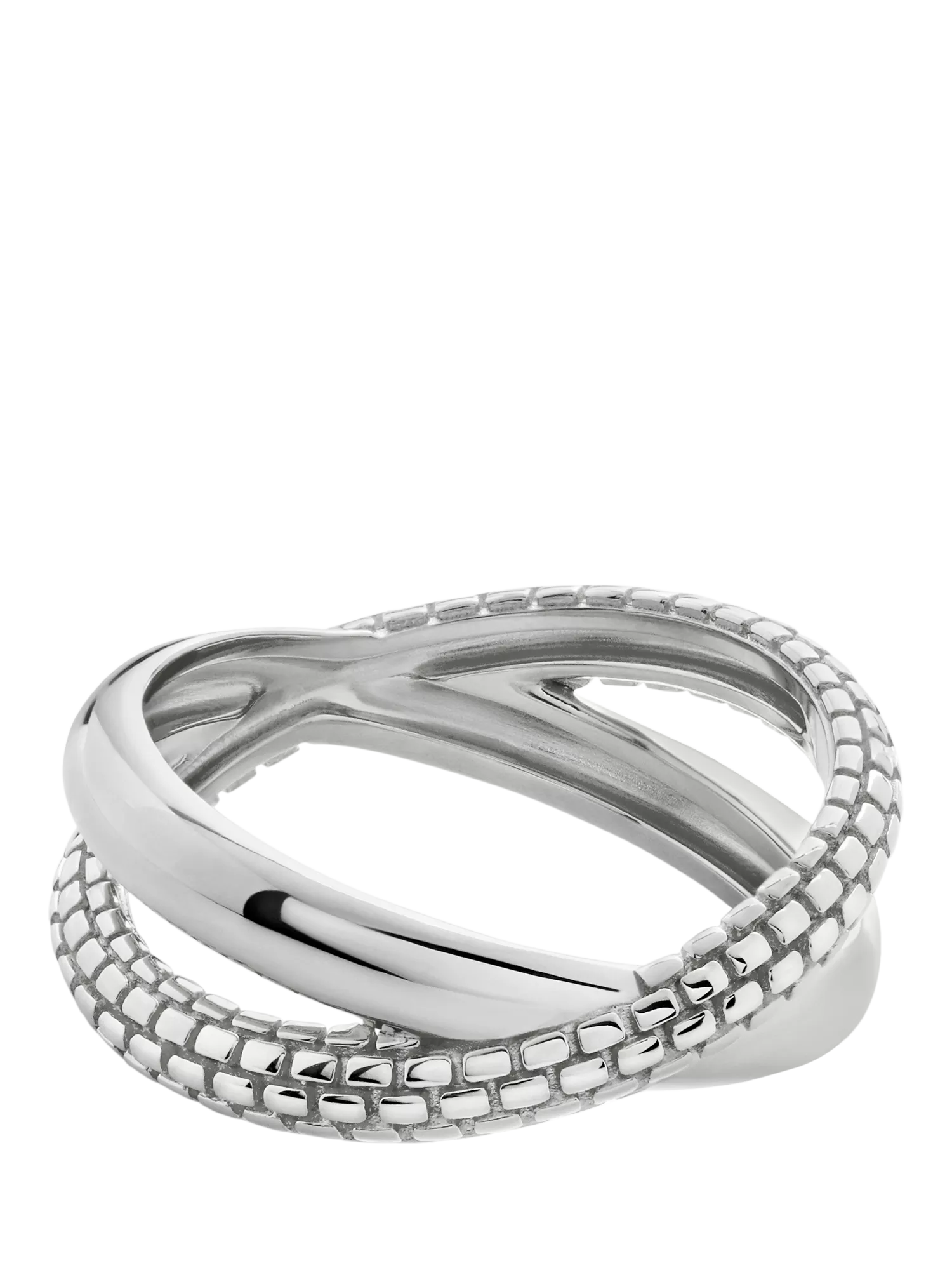 Monica Vinader Heirloom Crossover Ring Silver