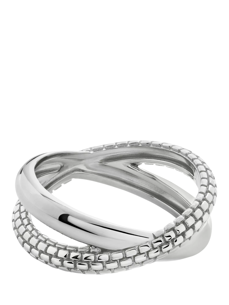 Monica Vinader Heirloom Crossover Ring Silver
