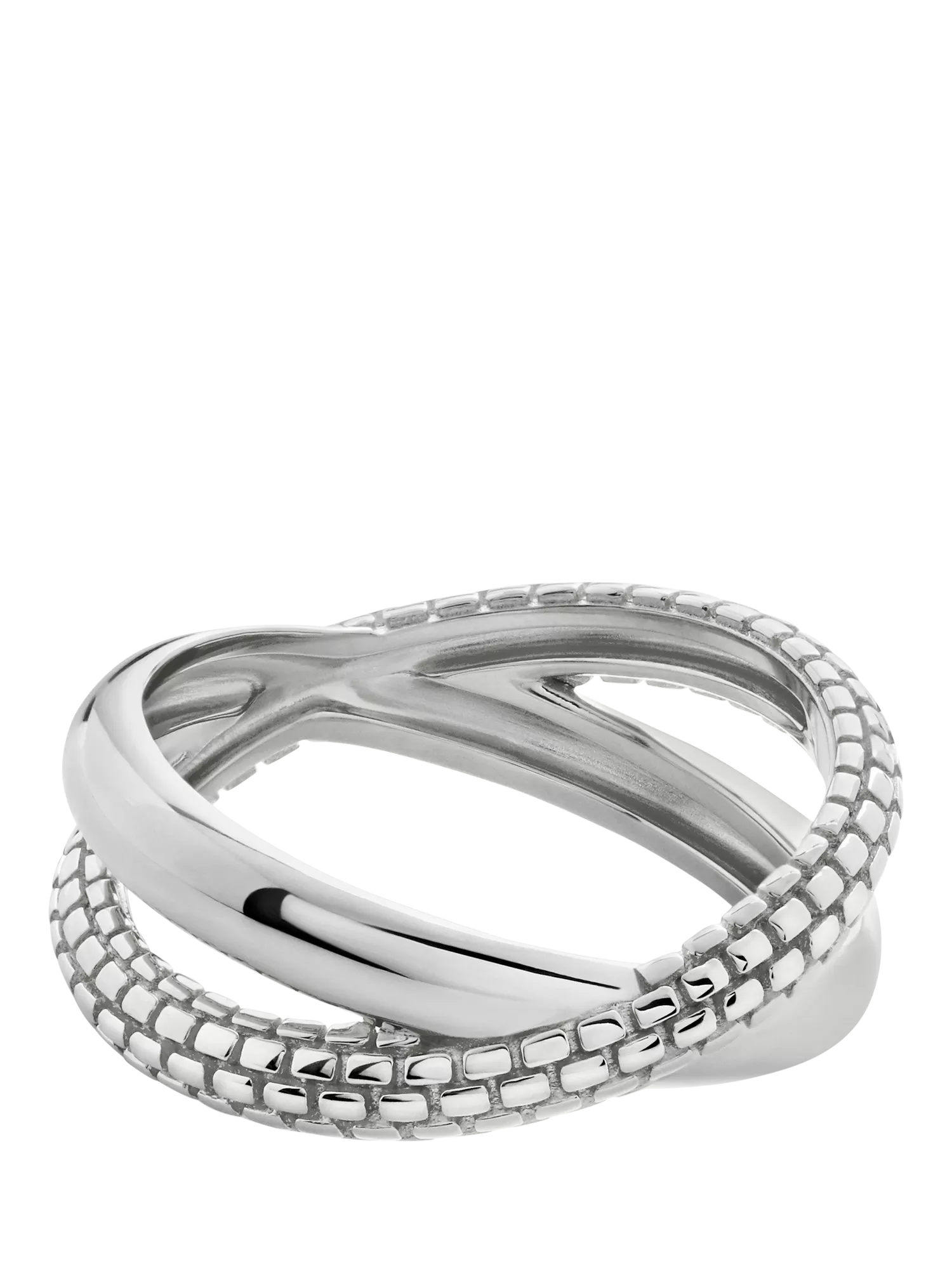 Monica Vinader Heirloom Crossover Ring Silver