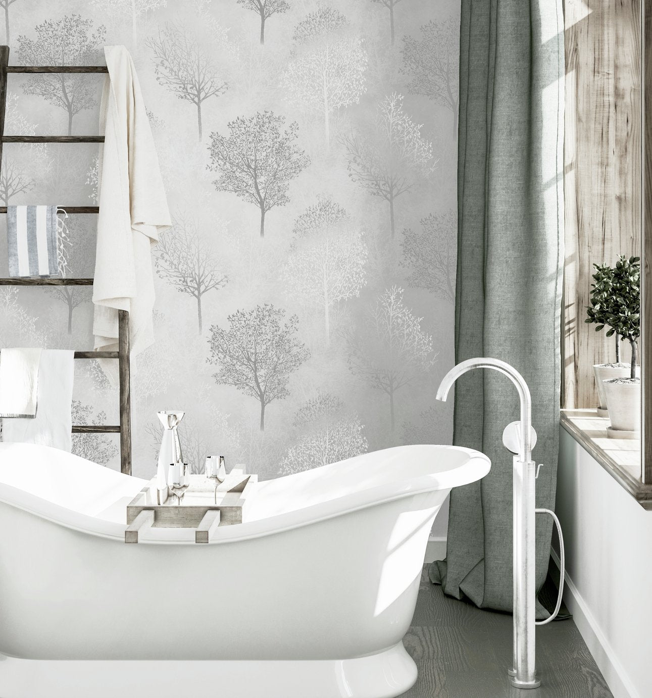 Monochrome glitter wallpaper roll 53cm x 1005m - British product
