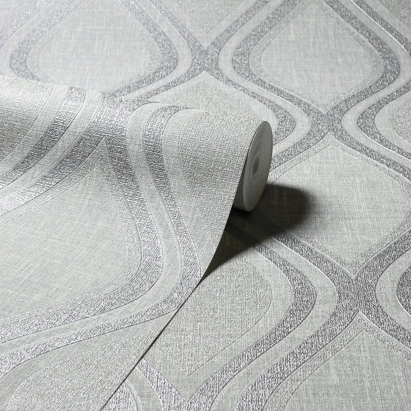 Arthouse Curve Grey wallpaper 53cm x 10.05m - British product