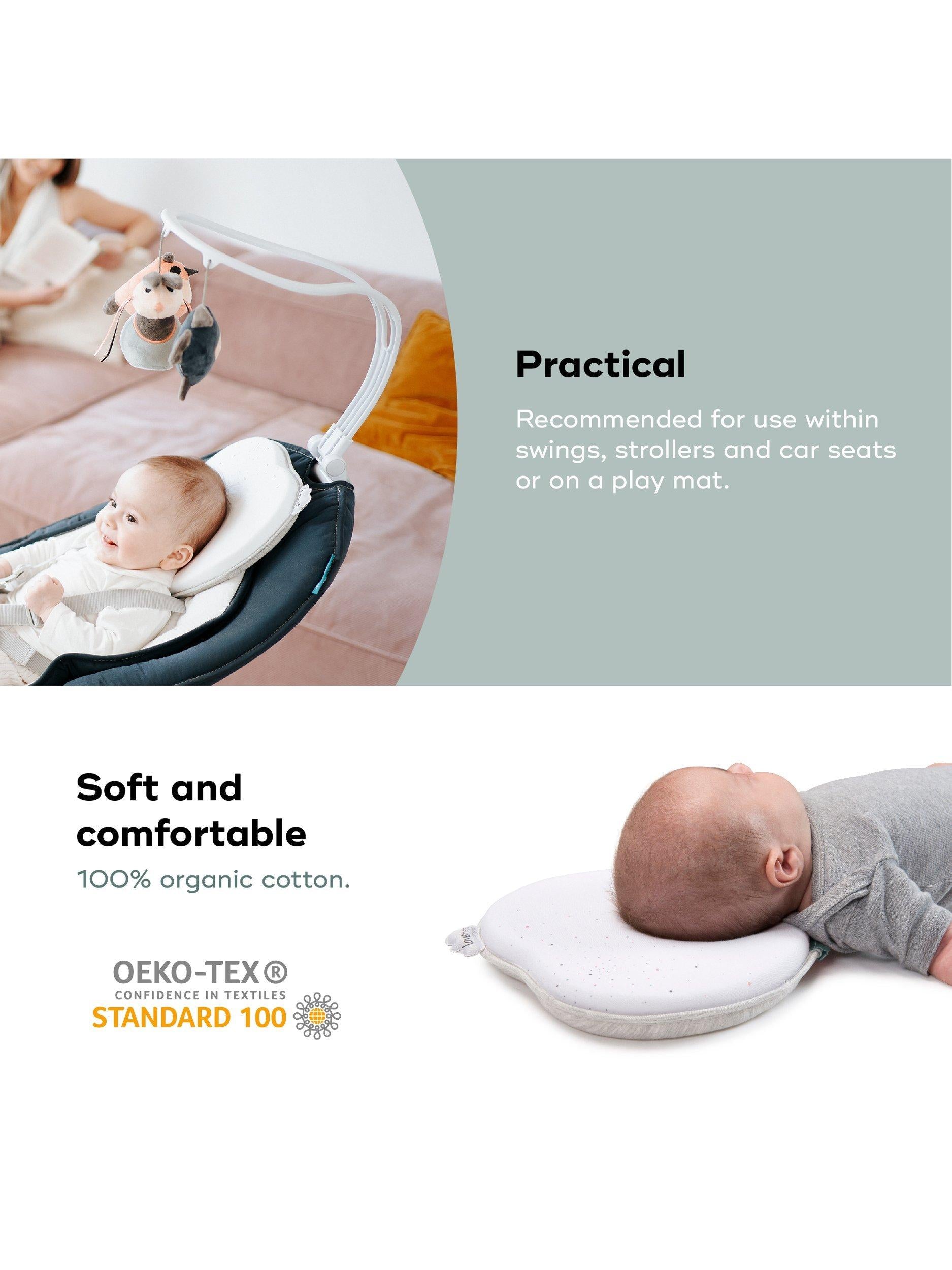 Babymoov Lovenest anti flat head support pillow white, UK version