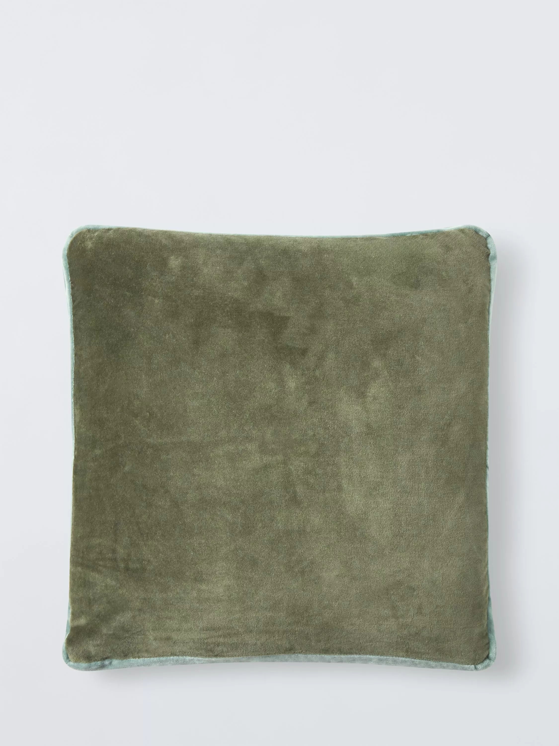 John Lewis Box Velvet Cushion with two-tone design, UK version