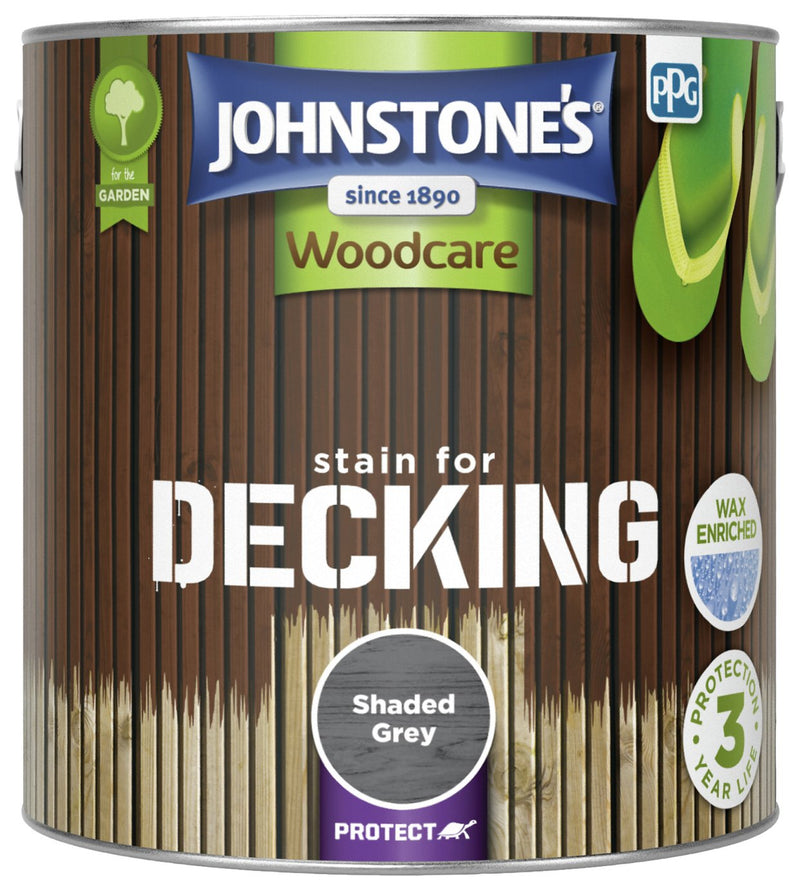 Johnstone's decking woodstain Shaded Grey 2.5L - British product
