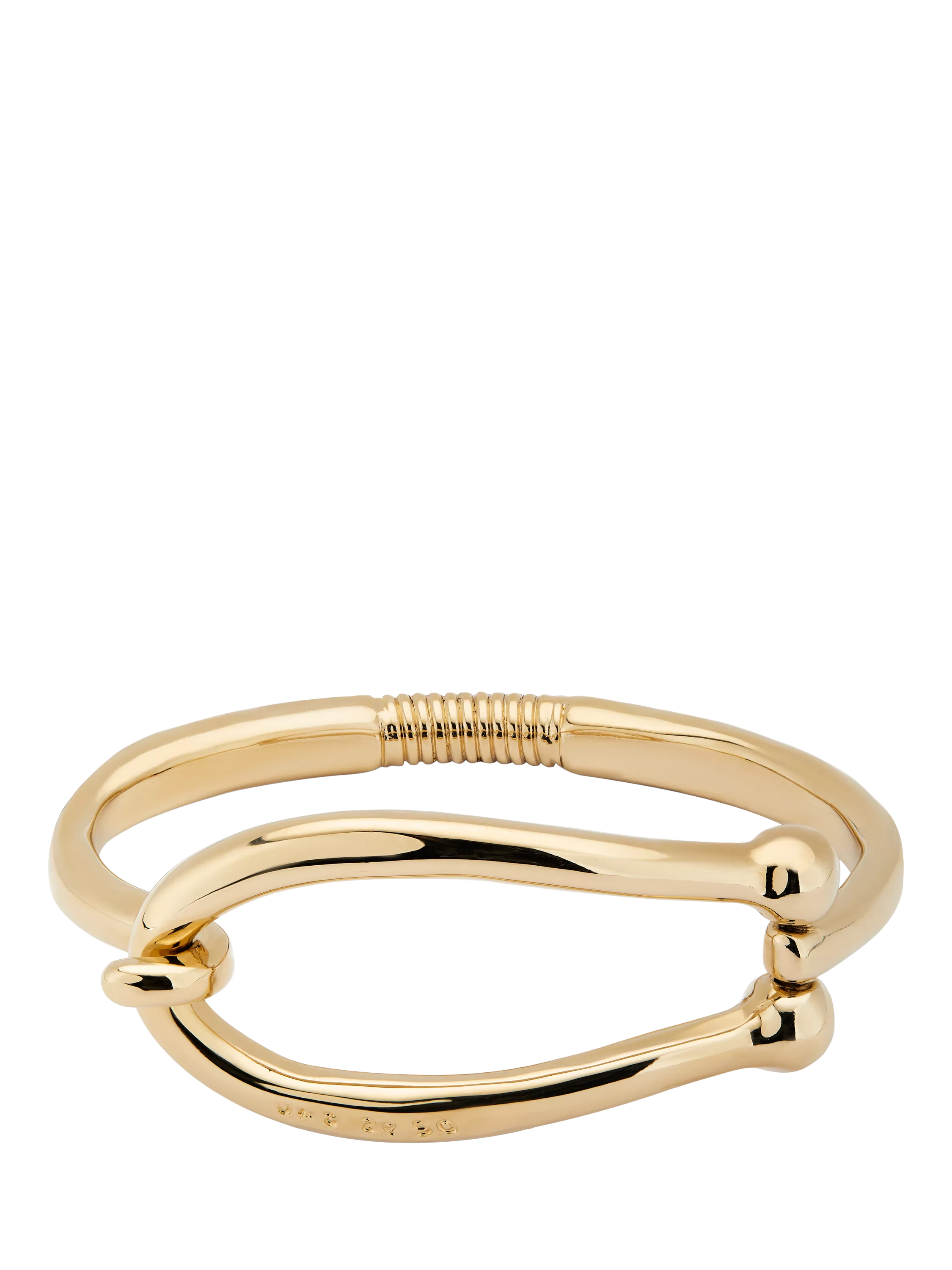 UNOde50 gold bangle bracelet large link 18ct gold plated (British brand)