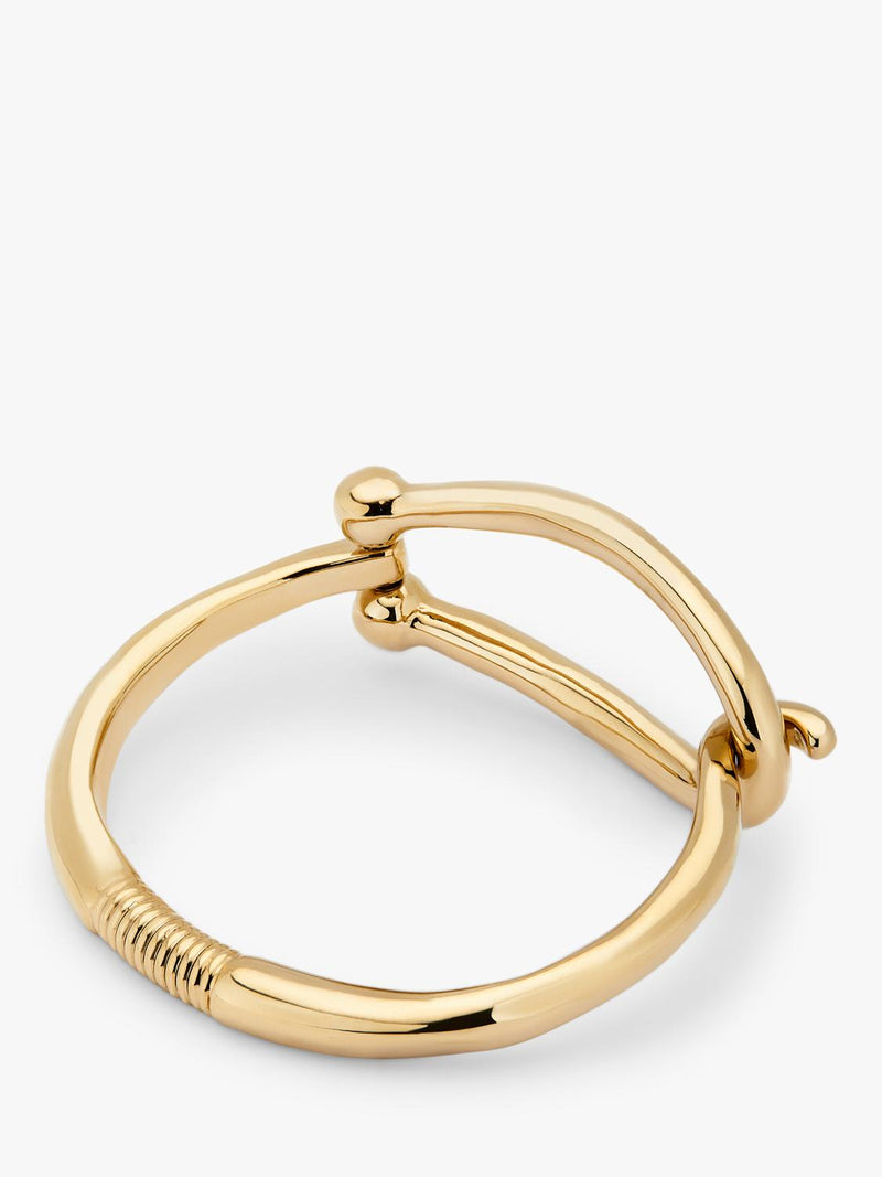 UNOde50 gold bangle bracelet large link 18ct gold plated (British brand)