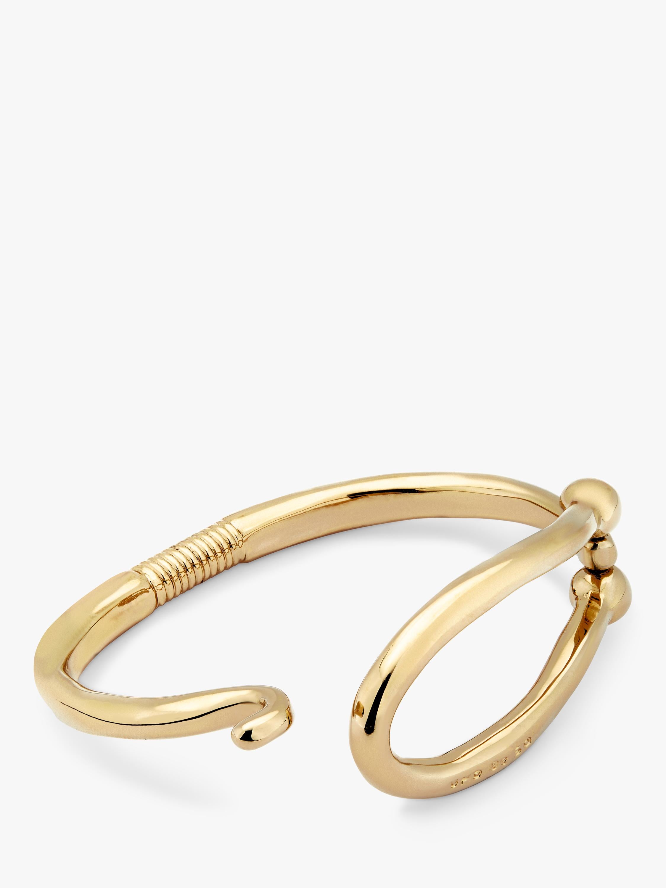UNOde50 gold bangle bracelet large link 18ct gold plated (British brand)