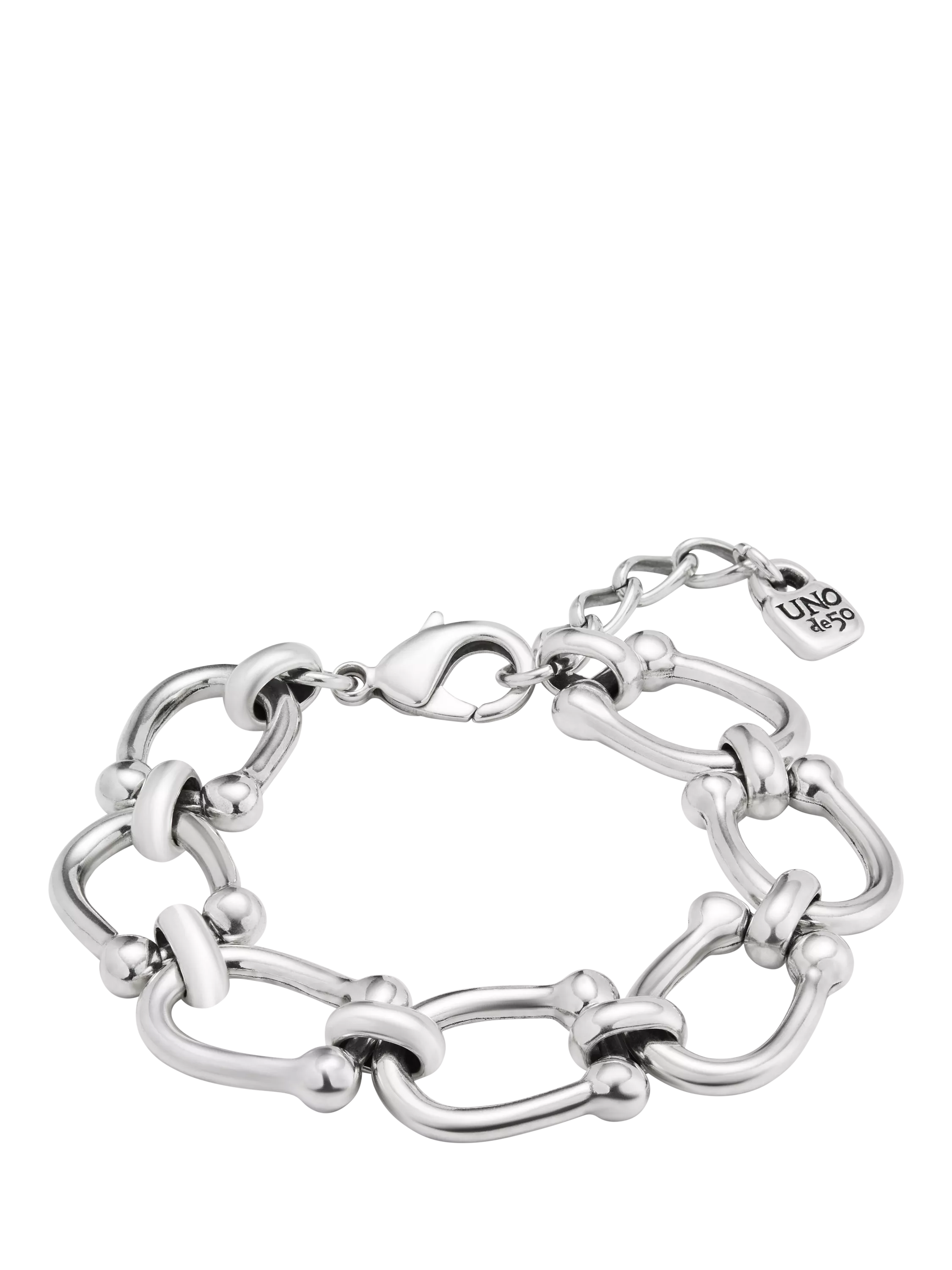 UNOde50 silver link chain bracelet 16cm, imported from the UK