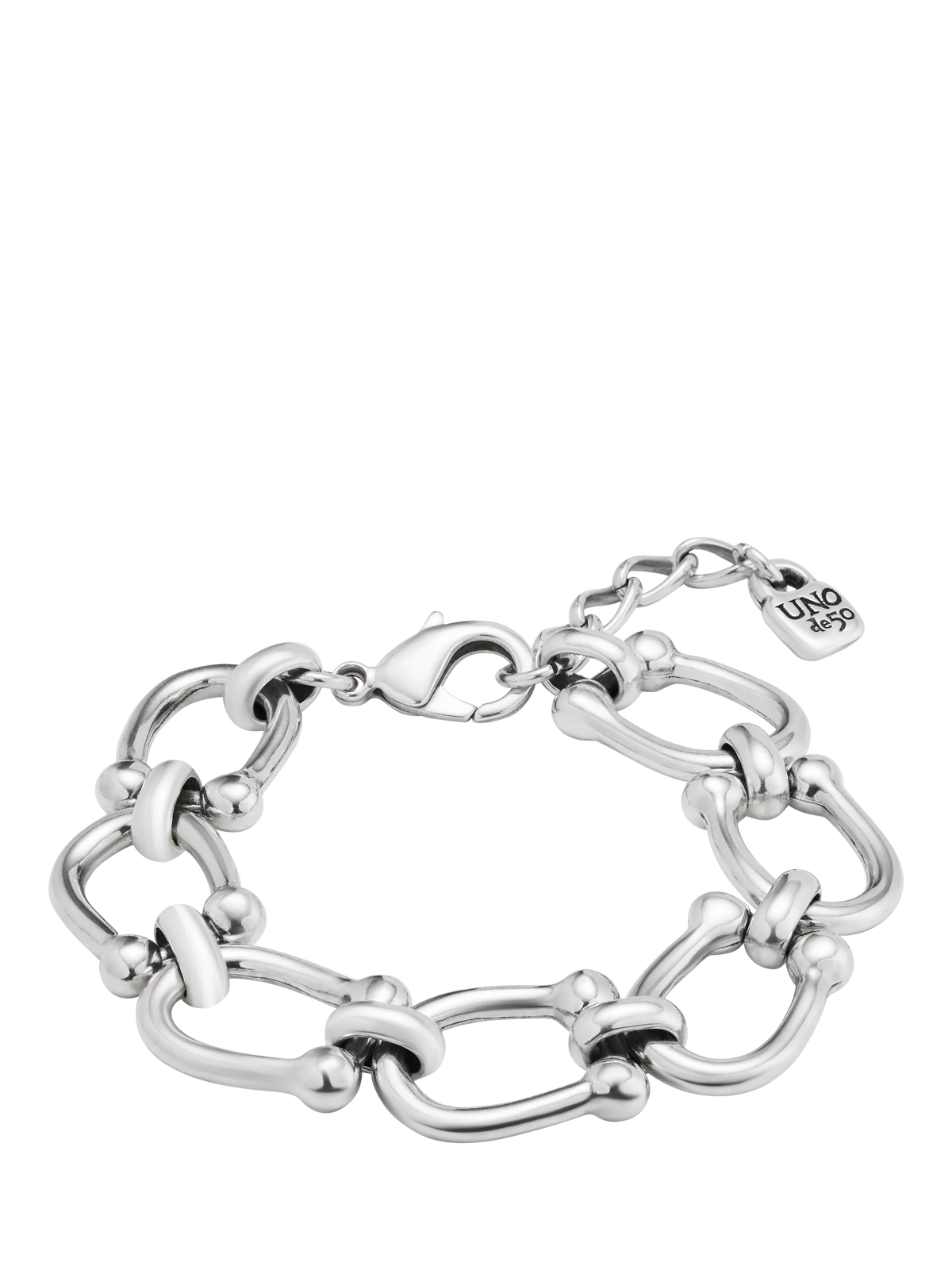UNOde50 silver link chain bracelet 16cm, imported from the UK