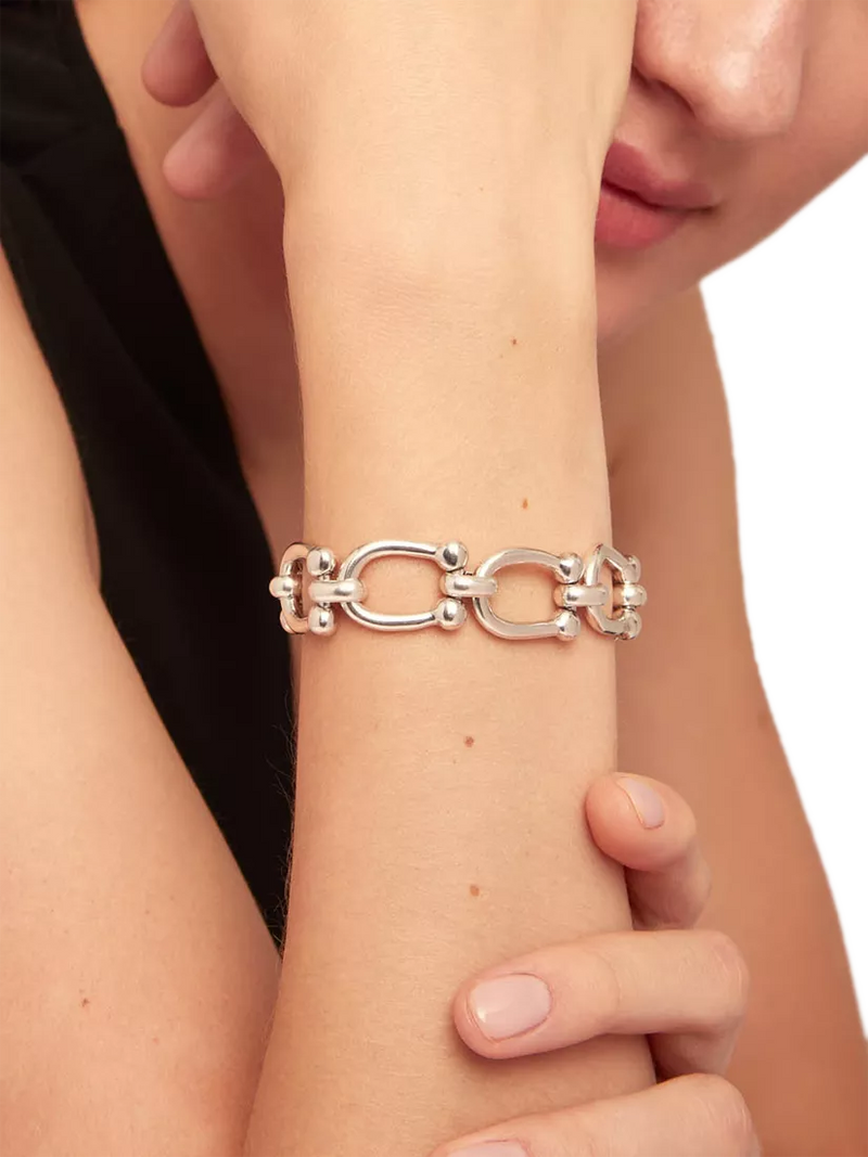 UNOde50 silver link chain bracelet 16cm, imported from the UK