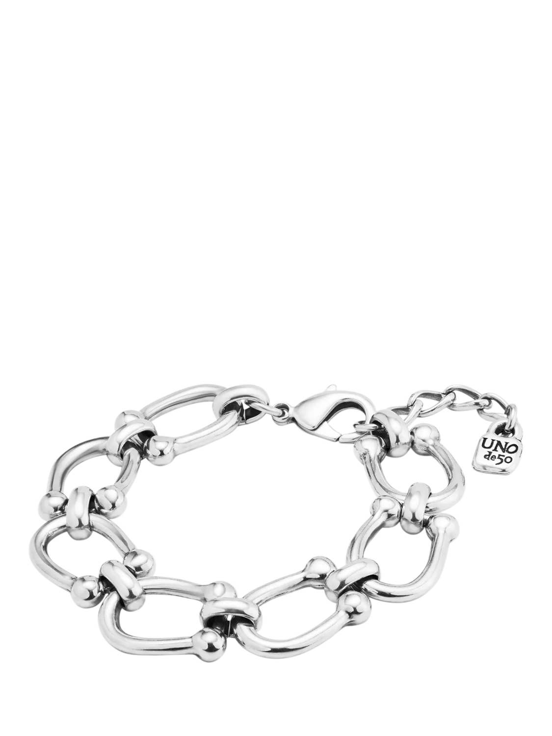 UNOde50 silver link chain bracelet 16cm, imported from the UK